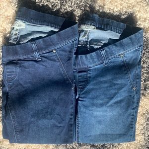 Jessica Simpson Maternity Pants with stretch waist band Size S light & dark wash